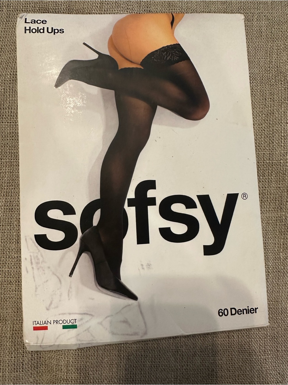 Sofsy Lace Hold Ups - Bordeaux M/L